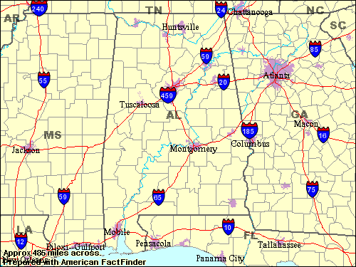 alabama map of cities. Alabama Map Alabama.