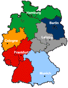 Map of IRC locations in Germany