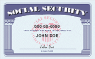 Sample of social security card