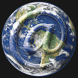 @ logo on globe